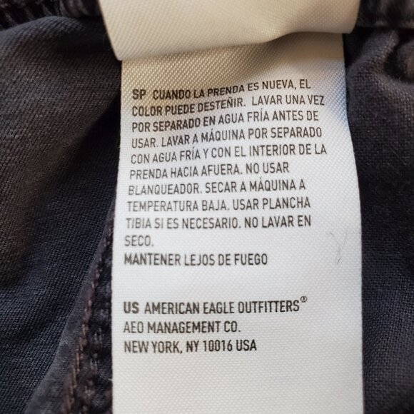 AMERICAN EAGLE 1977 SZ L Men's Flex Casual Cotton blend Jogger Pants in Black - Picture 10 of 11